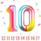Geburtstag zahlen luftballon 10 jahre | Regenbogen Folienballon 10 XXL -Riesen Folienballon in 40 - 101cm Geburtstagsdeko - Ballon Zahl Deko zum Geburtstag .Fliegt mit Helium