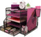 ideallife Schreibtisch Organizer Ablage aus Metall, 5 Ebenen Papier Briefablage mit Aktenhalter, Mesh Schreibtisch Akten Organizer mit Zeitschriftenhalter für Büro Dokumentenablage (Schwarz)