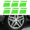 deemars 6pc Adesivi Auto per Dimensioni 18 - 21, Accessori per la Decorazione dei Cerchi Delle Ruote, Impermeabile Ruota Striscia Auto Cerchio Strisce Universale per Camion SUV Auto Moto (Verde)