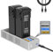 MVMOD Mavic 3 Pro Battery Pack of 2 with LCD Charging Station, 5000 mAh Intelligent Flight Battery for DJI Mavic 3 Classic/Mavic 3 Cine, 46 Minutes Maximum Flight Time Battery for DJI Mavic 3