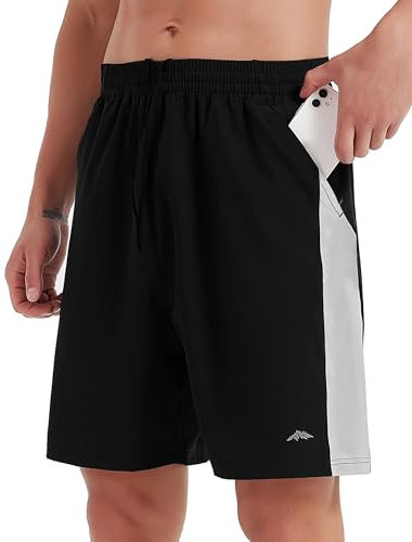 AlpinePulse Sporthose Herren Kurz Laufhose Schnelltrockende Sport Shorts Trainingshose Mit Reißverschlusstasche Kurze Hosen