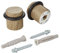 SOTECH 2er Set Stahl Türstopper STOPPER Bodenmontage (Ø 36 mm, Höhe 32 mm, Eiche Holzdekor) Anschlagschutz mit Gummipuffer zum Schrauben und Kleben