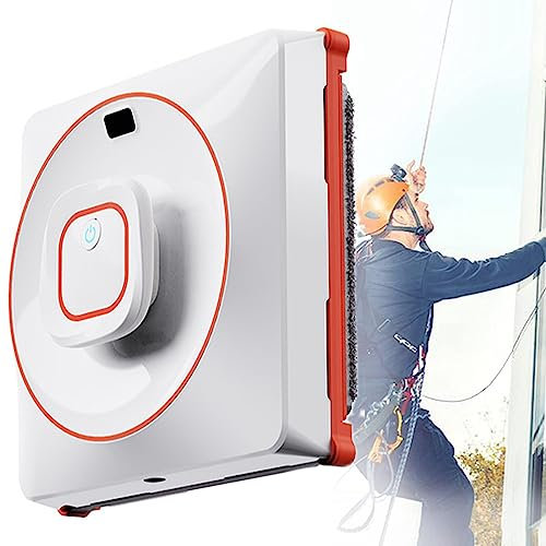 GYDUHYE Robot Window Cleaner with Smart Glass Cleaning Robotic Technology - 2500pa Automatic Water Spray, Remote Control, 70ml Water Tank - 3 Cleaning Modes