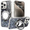 LEMAXELERS Bling Case for iPhone 11 Glitter Cover with Ring Holder Kickstand Makeup Mirror TPU BumperClear Shockproof Protect for Women Girly Phone Case for iPhone 11 Black DJ.