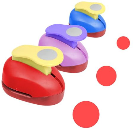 3 Stück Kreisstanzer, 8 mm, 15 mm, 25 mm, Papierstanzer zum Basteln, tragbare Scrapbooking-Stanzer, runder Papierstanzer, Locher, Kreisschneider, für Bastelarbeiten, Scrapbooking, Karten, Fotoalbum,