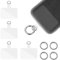 Handykette Halterung 4 Stück Transparent Handy Lanyard Pads mit Metallring Handy Hette Halterung Universal Phone Tether Tabs Lanyard Handy Pads Handy Patch für Meisten Smartphones mit 4 Silberring