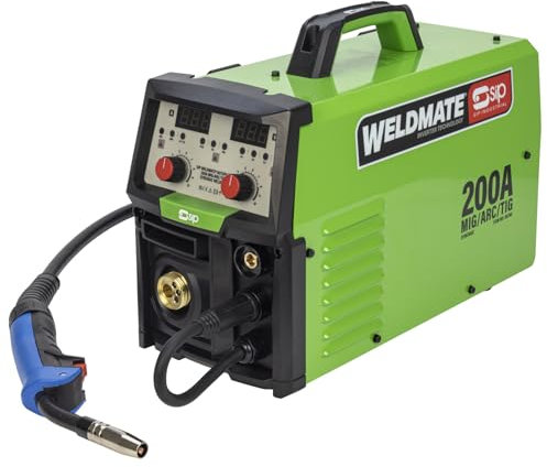 SIP WELDMATE AUTOPLUS MIG Welder 200A 3-in-1 MIG/ARC/TIG Synergic Inverter Portable Welding Machine