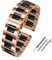 EZZON Smart watch band 20mm 22mm braccialetto di ceramica Per Samsung gear S2 S3 S4 Cinturino di Ricambio Per HUAWEI watch2 Pro gt2 bande magiche, 22mm, Agata