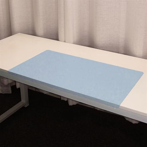 BESTORI Tapis de Souris en Cuir Antidérapant Étanche Tapis de Portable Pad Écriture Imperméable Protecteur de Bureau pour Gamer, Ordinateur, PC, Bleu, 90 x 43cm