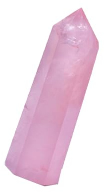 Hoement Facettierter Rosenquarz Zauberstab 60-69mm Sechseckig Chakra Heilkristall Heilstein Reiki Meditation Schutz Dekoration