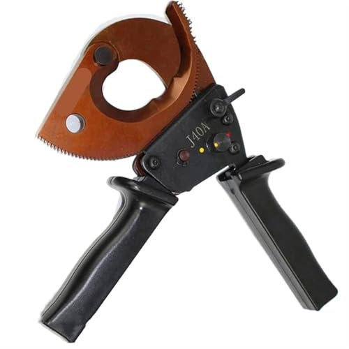 FonHNDG Ratschen-Kabelschneider Hochleistungs-Kabelschneider mit Ratsche, Schnittbereich 300 mm², 500 mm², Fahrradkabelschneider for Kupfer- und Aluminiumkabel(J40A)