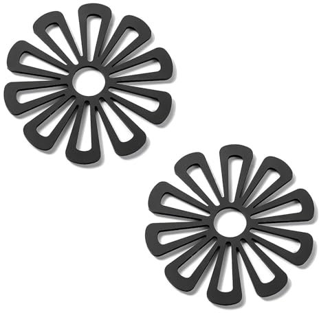 Trivets,Magnetic Trivet,Silicone Pan Dividers for Cooking,Pan Protectors for Stacking,Heat Proof Mat,Silicone Trivets For Hot Pans,For Hot Pans Kitchen Worktops Household Table Protective Mat (Blac