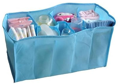Supvox Multifunktions Wickeltasche mit Sieben Fächern, Blau, Vliesstoff