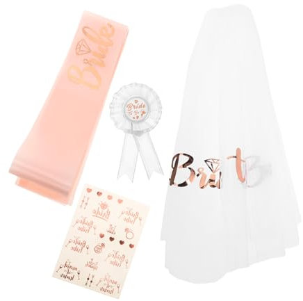 FRCOLOR 1 Satz Braut soll Schleier sein Brautparty Zubehör Brautkleid Accessoires Brautschleier deko Bachelorette Schleier für die Braut Brautaccessoires für den Junggesellinnenabschied
