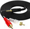 Fogcosy RCA to 3.5mm AUX Cable, 3.5 mm 1/8 to RCA 2-Male Headphone Jack Adapter Splitter Premium Stereo Audio Cord for TV, Smartphones, MP3, Tablets, Speakers, Home Theater
