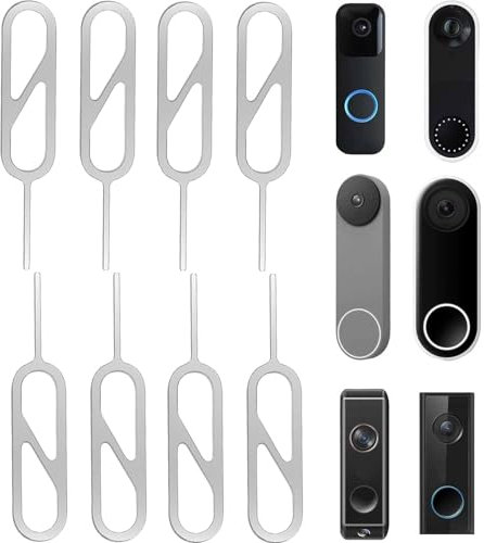 8-Pack Doorbell Key Tool - Doorbell Opening Pin Tool - Release Removal Pin Security Key Replacement Tool for Arlo, Tapo, Ring Doorbells - Compatible with Arlo, Video Doorbells