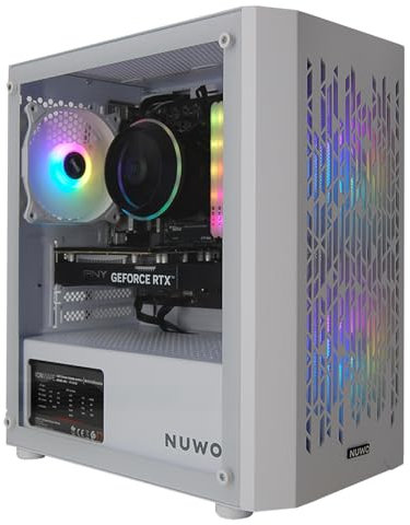 eXtremeBit Gaming PC Computer da Gioco Assemblato, Processore Core i5-9400, Scheda Video RTX 3050 6GB GDDR6, Memoria RAM 16GB, Disco SSD 500GB, Win 11 Pro - Bianco