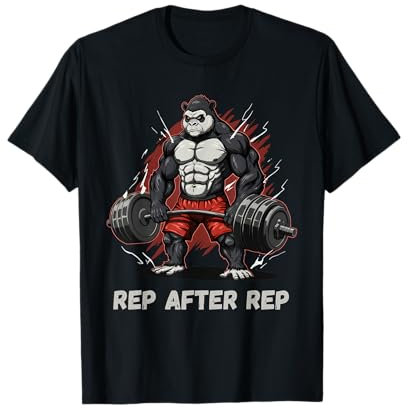 Anime Gorilla Pump Covers Gym Men Women Workout T-Shirt