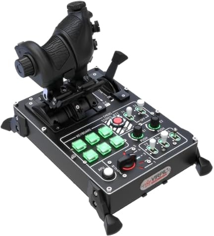 VIRPIL Controls VMAX Prime Throttle (Manetta bimotore premium, punti di bloccaggio regolabili, sistema di controllo per simulatore di volo, PC)