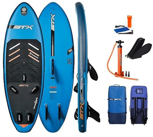 CampSup WindSUP STX Aufblasbares Stand Up Paddle Board mit Windsurf-Option | Surfboard für Einsteiger & Fortgeschrittene mit zubehör