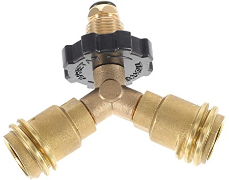 Parliky Type Y Splitter Verteiler für Campingkocher Sicherer von Zwei Gasgrills Kompatibel mit Grill Wohnmobil Einfache Installation Zuverlässige Dichtung