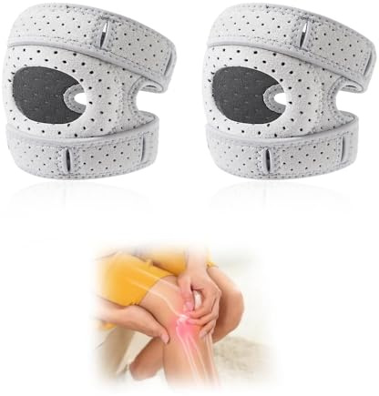 2 Pcs Wellness Kniebandage Orthopädische Kniestütze für Männer Damen bei Arthrose, Verstellbare Knieunterstützung,für Sport Atmungsaktive Kompressionsbandage, für Schmerzlinderung Gelenkunt erstützung
