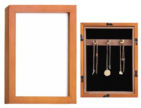 Bilderrahmen mit geheimen Fächern, geräumige sichere Box, tragbarer Wand-Bilderrahmen, für Familie, Freunde, Zuhause, Büro, Innenbereich, Tisch, Wand, Reisepässe, Münzbild, Display
