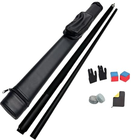 APLVFFZH Billiard Pool Cue Sticks Set Aus Holz Und Fiberglas mit Ergonomischem Griff Und 10mm Spitze für Anfänger Profis Und Firmenveranstaltungen, Schwarz