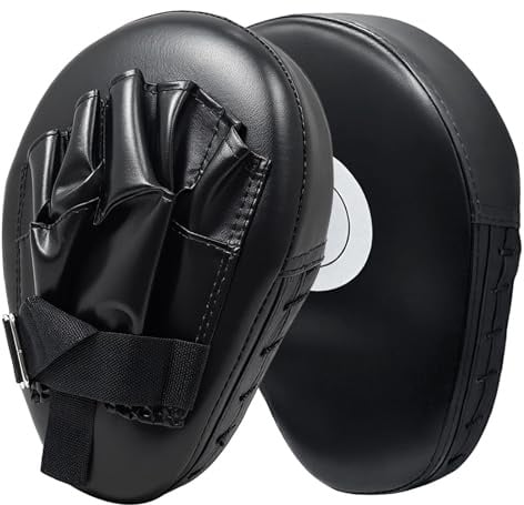 Rongrongago 1 Paar Pratzen Boxen, PU Handpratzen Boxen, Gebogene Pratzen Kickboxen, Kickboxen Boxpratzen für Muay Thai, Taekwondo, Karate, Kampfsport und Boxtraining