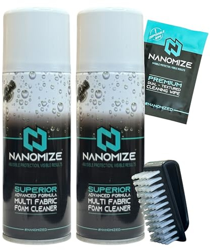 Nanomize Fabric Upholstery Cleaner for Car Interiors – Deep Cleaning Spray for Seats, Carpet, Mats & Plastics - Stain & Odour Remover - Vehicle Interior Cleaner, Fresh Linen Scent