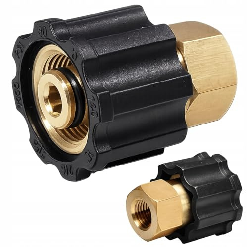 Adapter M22x1,5 Innengewinde auf 3/8 Innengewinde Hochdruckschlauch – Messing, Dichtung O-Ring, für Hochdruckreiniger Kärcher HD HDS, langlebig und präzise