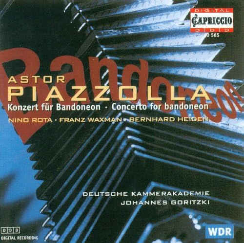 Piazzolla: Concerto for Bandoneon / Rota: Concerto for Strings / Waxman: Sinfonietta for Strings & Timpani / Heiden: Concertino for String Orchestra