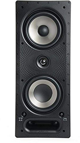 Polk Audio 265-RT 3-way In-Wall Speaker - The Vanishing Series | Easily Fits in Ceiling/Wall | High-Performance Audio - Use in Front, Rear or as Surrounds | With Power Port & Paintable Grille - Black