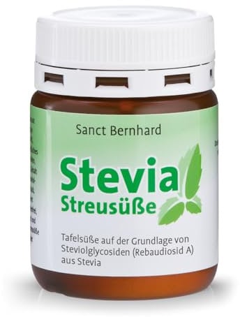 Sanct Bernhard Stevia Streusüße Pulver, Stevia-Extrakt 97% Rebaudiosid, Inhalt 50 g