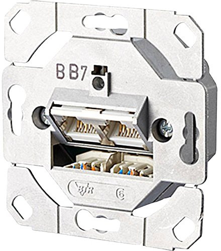 Netzwerkdose Unterputz Einsatz CAT 6 2 Port Metz Connect