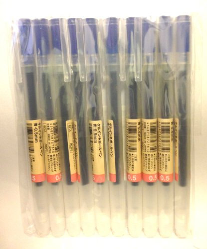 MUJI MoMa Gel-Kugelschreiber, 0,5 mm, blau, 10 Stück