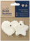 Papermania Bare Basics Leinwand Form mit Öse/Star und Herz, Weiß, 6 Stück