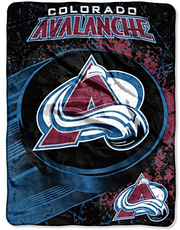 Northwest NHL Colorado Avalanche Unisex-Erwachsene Micro Raschel Überwurfdecke, 116,8 x 152,4 cm, Ice Dash