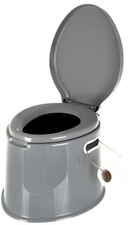 FiNeWaY PORTABLE OUTDOOR/INDOOR GREY TOILET - POTTY LOO MANUAL, IDEAL FOR CAMPING CARAVAN PICNIC FISHING FESTIVALS