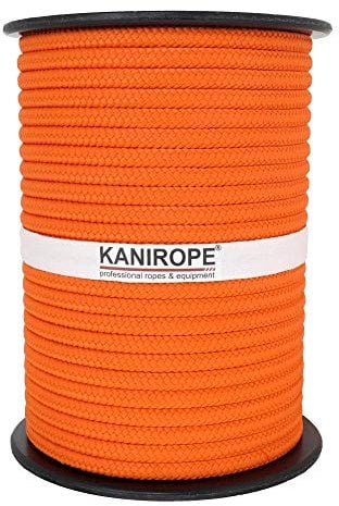 Kanirope® PP Seil Polypropylenseil MULTIBRAID 10mm 100m Farbe Orange (0131) 16x geflochten