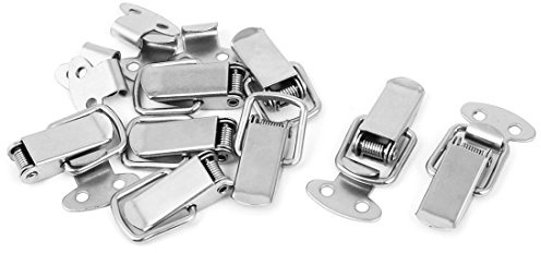 uxcell Toolbox Box Spring Loaded Straight Loop Toggle Catch Latch Hasp 8pcs