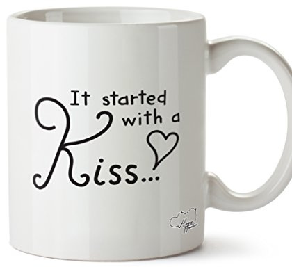 Hippowarehouse It Started with a Kiss Printed Mug Cup Ceramic 10oz