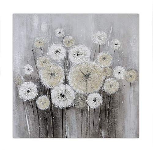 Casablanca Ölbild Dandelion weiss/grau/creme100x100
