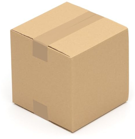 KK Verpackungen Versandkartons 200 x 200 x 200 mm Braun 1-wellig (Außenmaß 205 x 205 x 205 mm) | 50 Stück, Faltkartons Kartons geeignet für Versand als DHL Paket DPD Hermes GLS Paketklasse S (KK08)