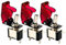 Gebildet 3 pezzi Interruttore a Levetta con Luce a LED Rosso, 20A 12V-24VDC, SPST ON-OFF 2 Posizioni 3 Terminali Rocker Toggle Switch, Usato per Auto Camion Barca