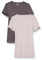 Amazon Essentials Women's Slim-Fit Short-Sleeve Crewneck T-Shirt, Pack of 2, Charcoal Heather/Light Grey Heather, M