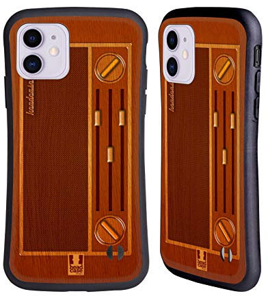 Head Case Designs Vintage Radio Wooden Gadget Hybrid Case Compatible With Apple iPhone 11