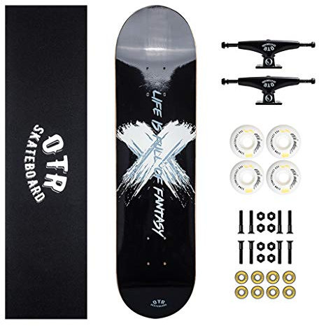 Lgan Skateboard Mädchen，31x8in Anfänger Skateboard Komplettboard，Ahorn Longboard Kinder Pennyboard, Skateboard Erwachsene (Color : AA)