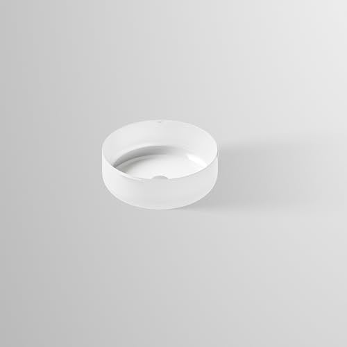 Alape˘ UB.SO450.2 Unterbaubecken, Waschbecken für den Einbau von unten aus glasiertem Stahl mit antibakterieller Oberfläche in weiß, rund Ø 44,4 cm, Höhe 14,5 cm, ohne Hahnloch, ohne Überlauf