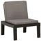 vidaXL Gartenstuhl mit Auflage Lounge Sessel Stuhl Relaxstuhl Gartensessel Gartenmöbel Balkonstuhl Terrassenstuhl Outdoor Kunststoff Grau